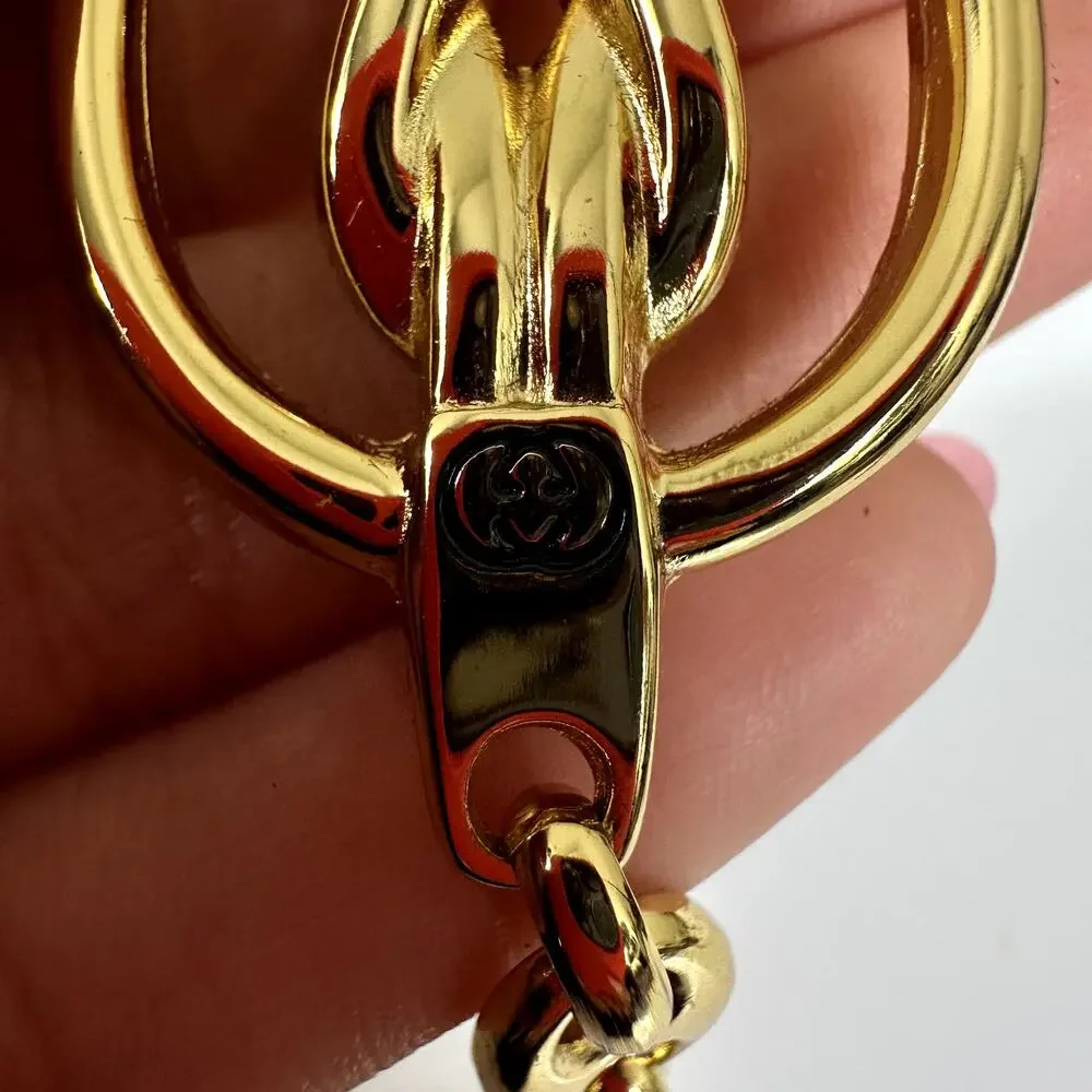 Gucci Vintage Interlocking G Key Ring w/ Box Authentic